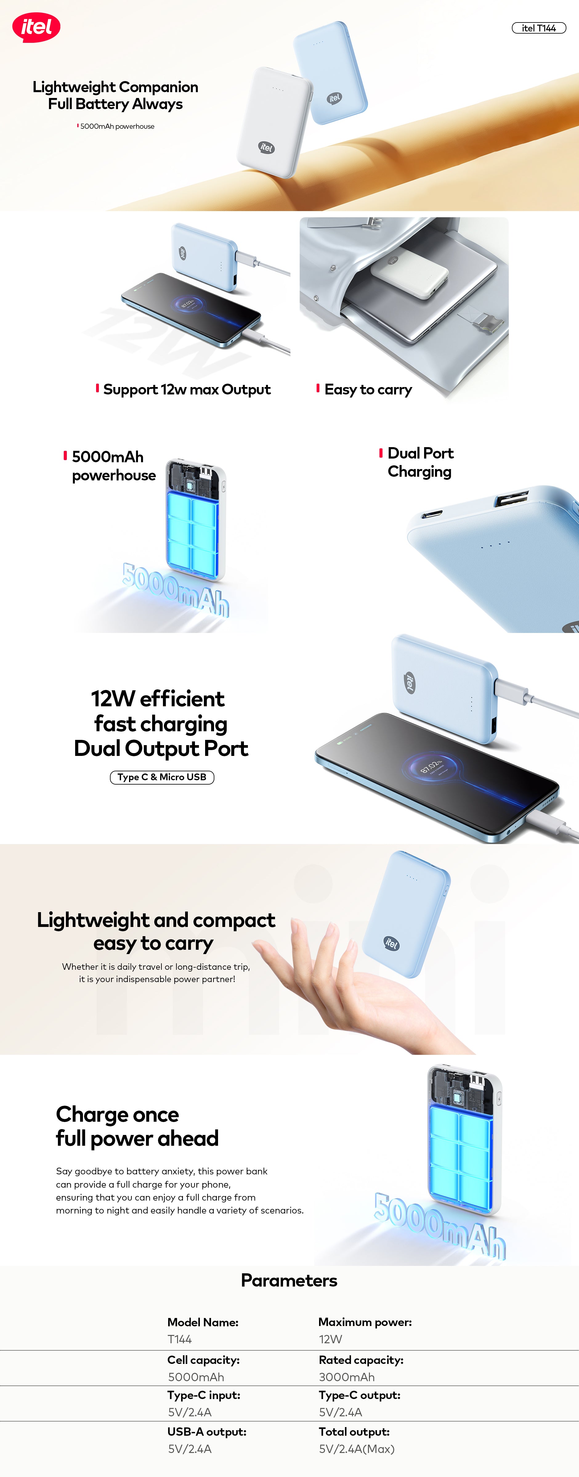 Power Bank | T144 | 5000mAH