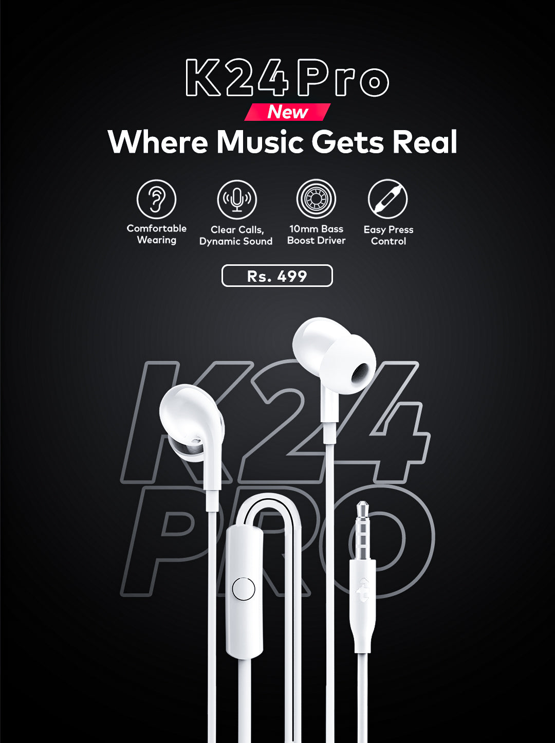Wired Earphone K24 Pro
