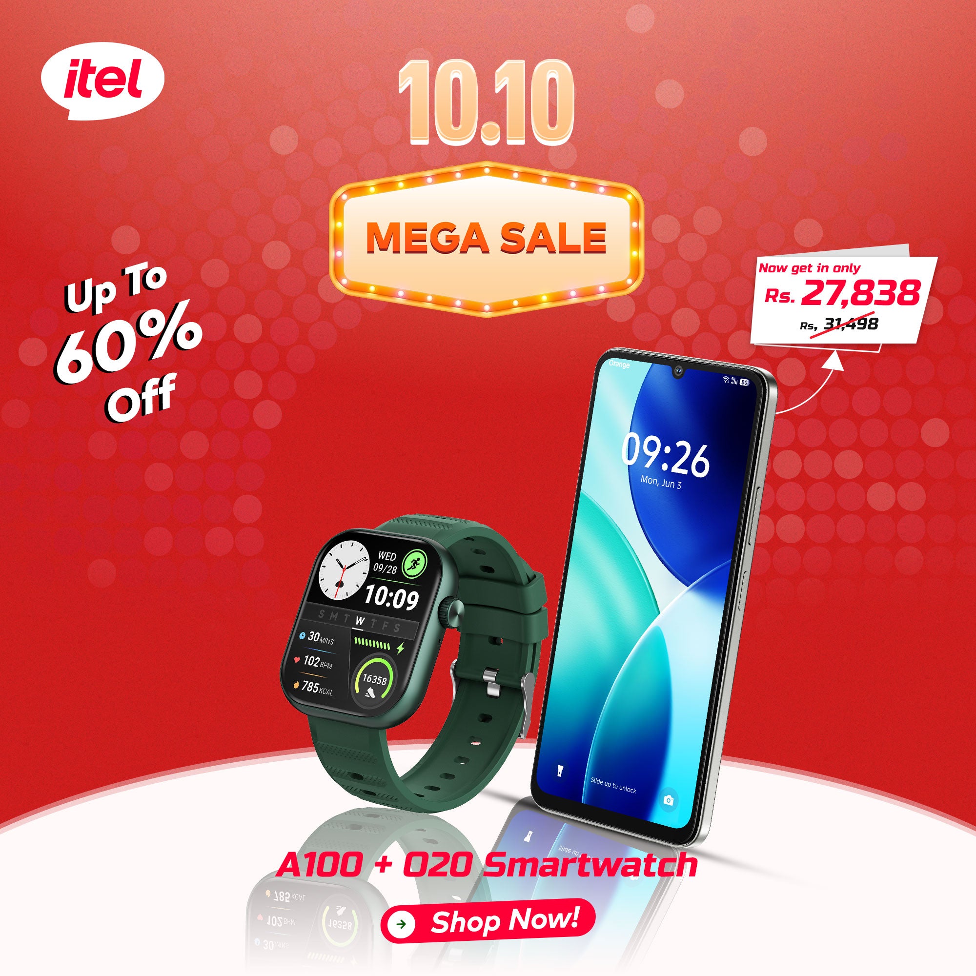 A100 + O20 Smartwatch - 10.10 Sale