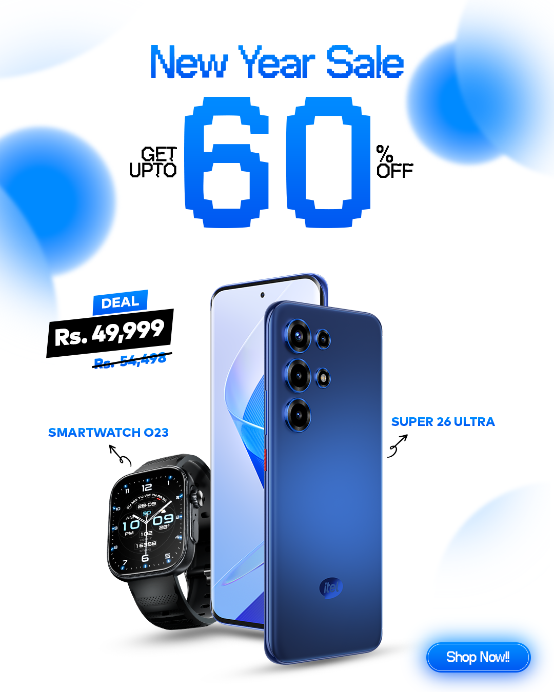 Super 26 Ultra + Smartwatch O23 - New Year Sale