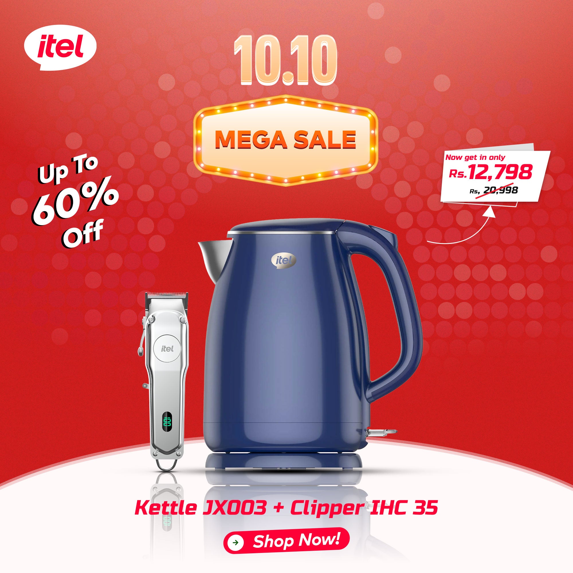 Kettle JX003 + Clipper IHC 35 - 10.10 Sale