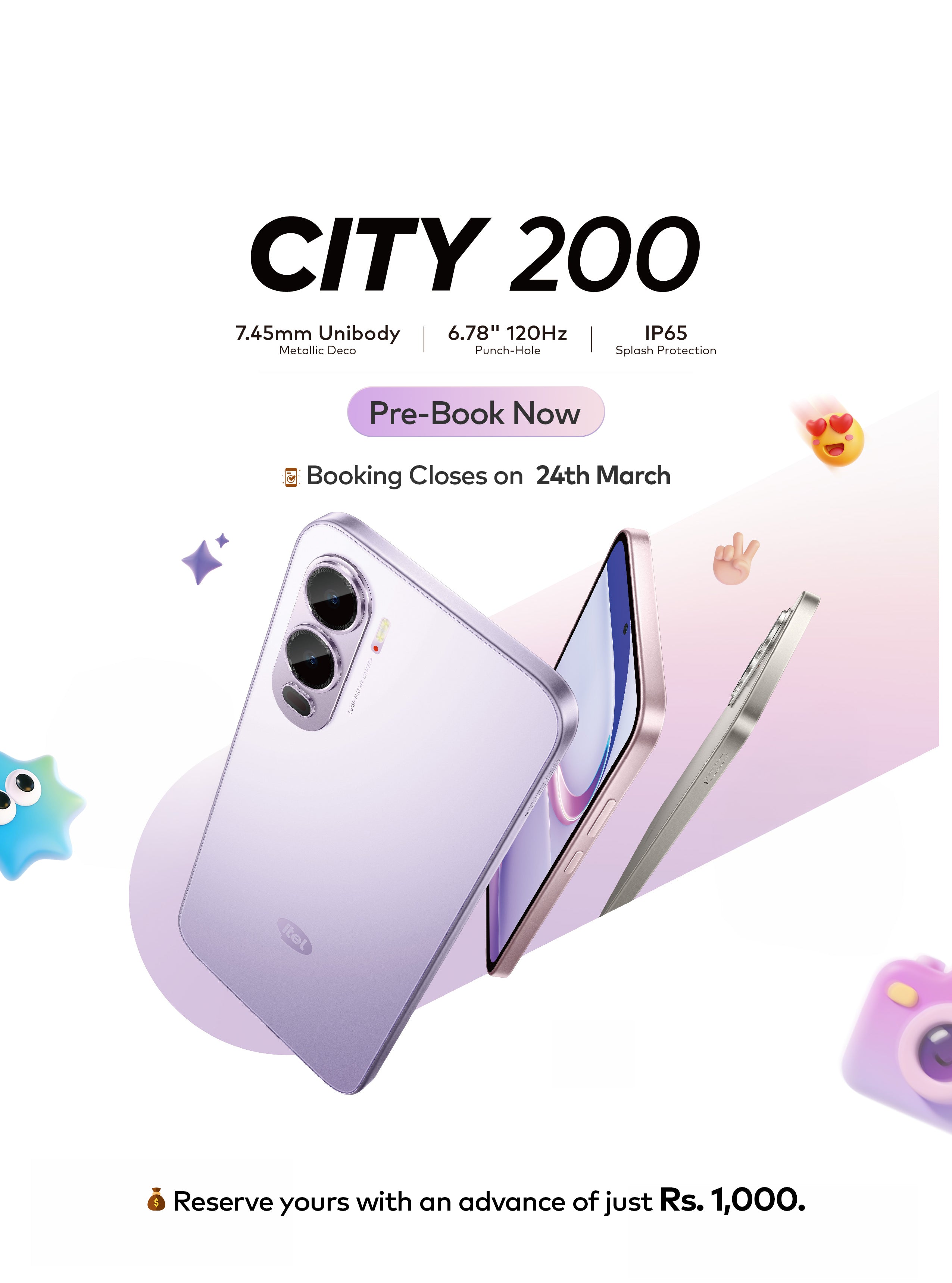 itel City 200 Pre Booking